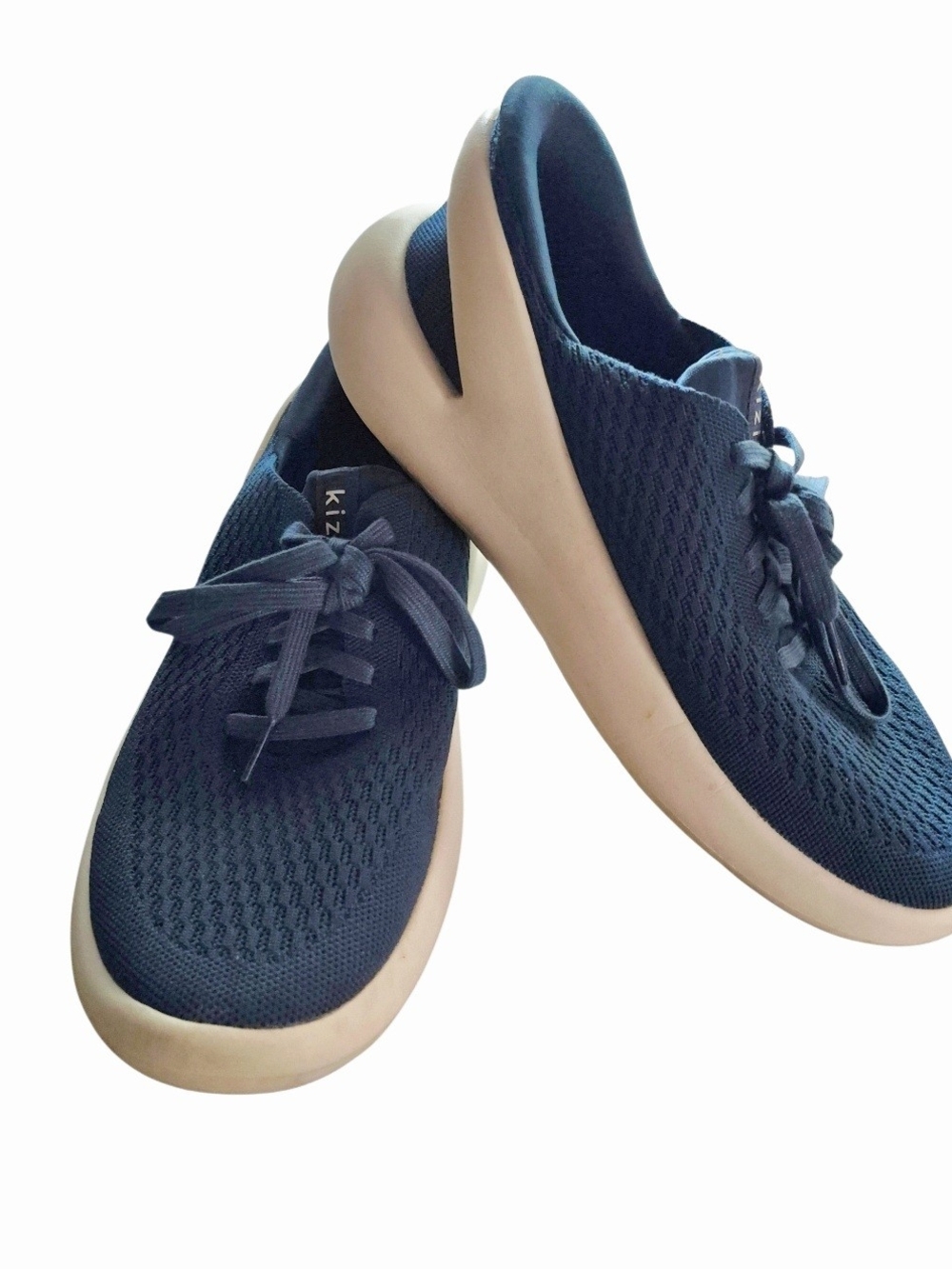Kizik Roamer Navy Blue Knit Shoes Men's Size 11 / Women's Size 12.5 Hands-Free